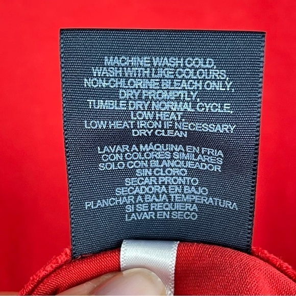 TOMMY HILFIGER LOGO SIDE STRIPE RED COTTON BLEND SHORT SLEEVE TEE SHEATH DRESS - Picture 14 of 15